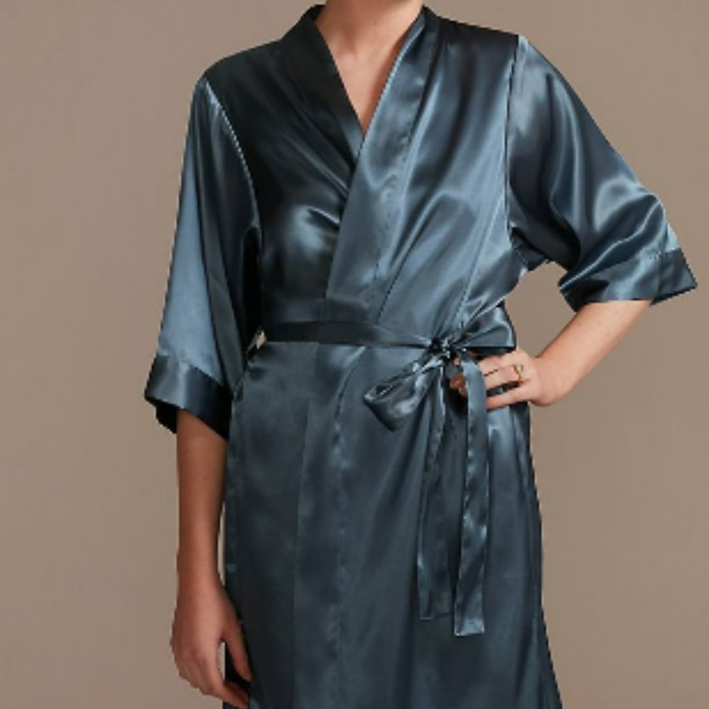 Blue Satin Robe L/XL
